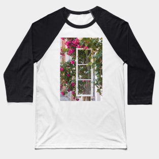 Window; shutter; Rose; roses Baseball T-Shirt